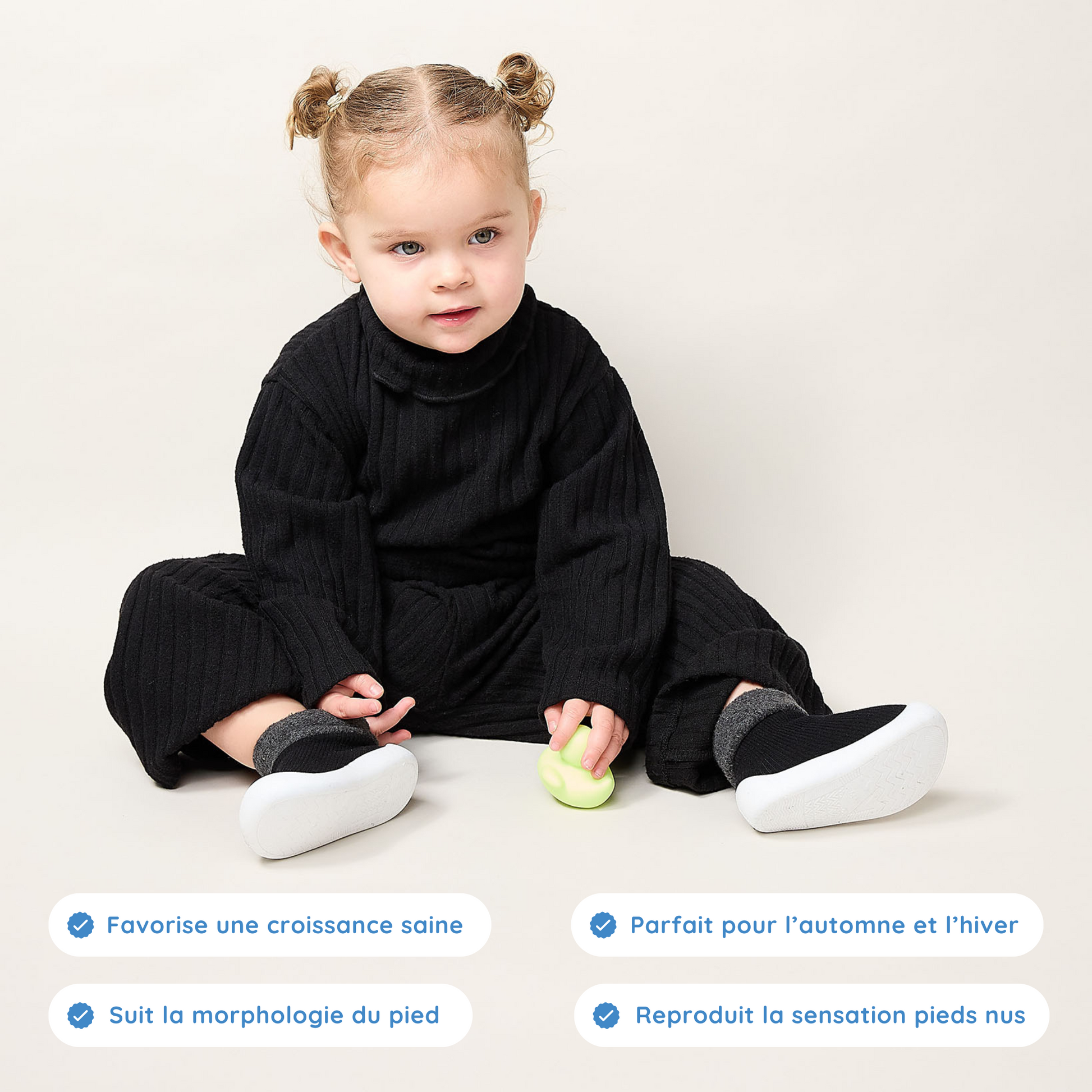 Niido – Chaussons Bébé Ultra-Confortables & Hiver Douillet