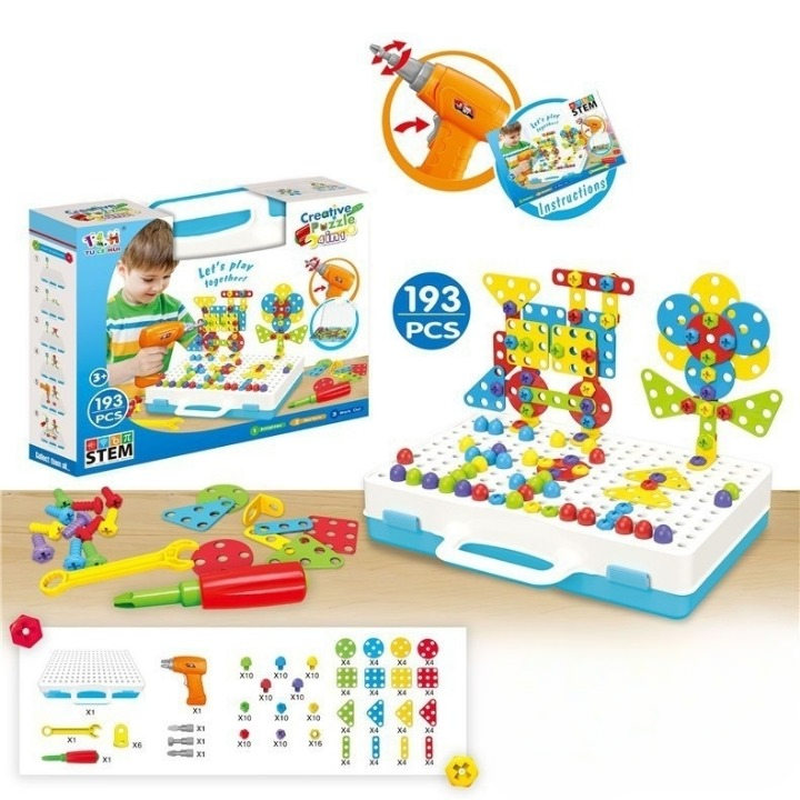 Jeu de plateau à vis en mosaïque 3D pour enfants