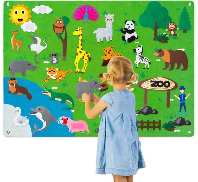 Tableau en feutre pour enseigner aux enfants BERDA™