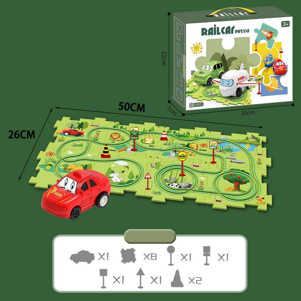 Piste de route incurvée pour enfants