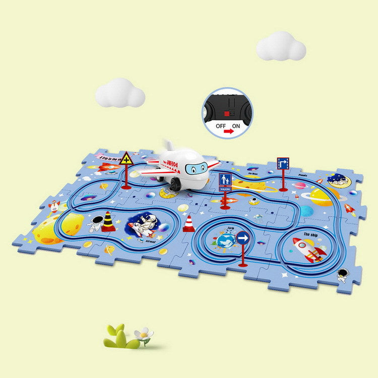 Piste de route incurvée pour enfants