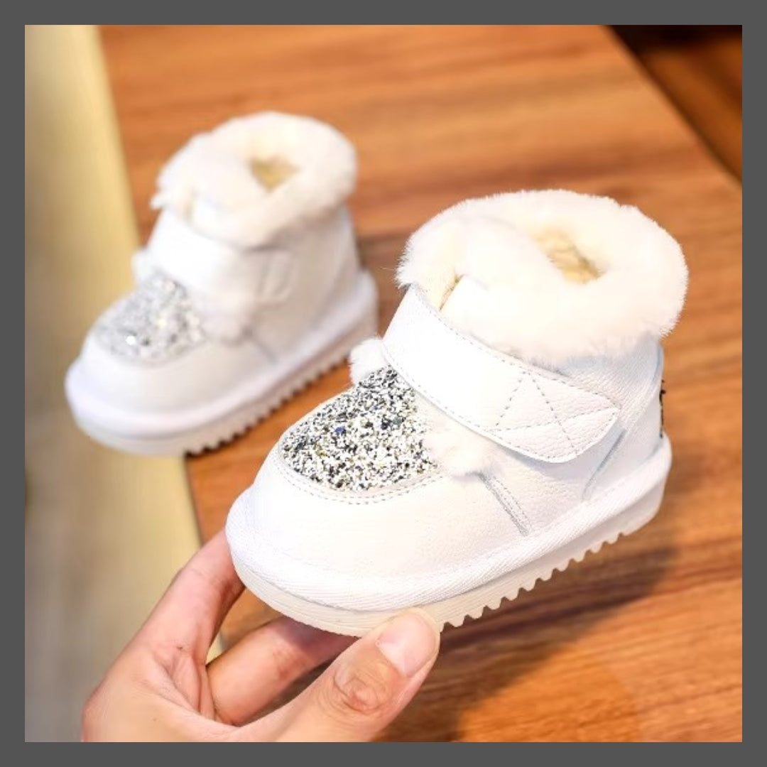 Bottes de Neige Enfant pour les Fille ! Mode Hiver avec Paillettes