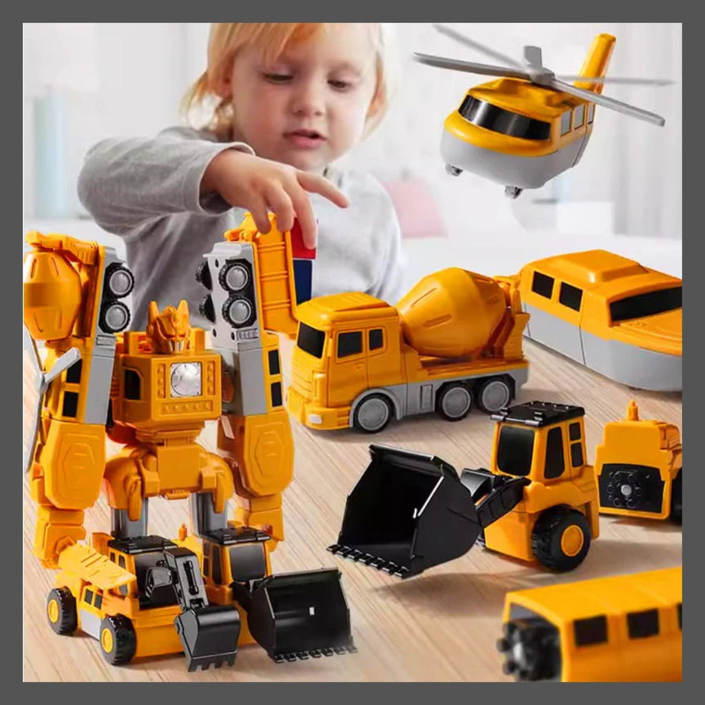 Jouet assemblé de voiture d'ingénierie à transformation magnétique