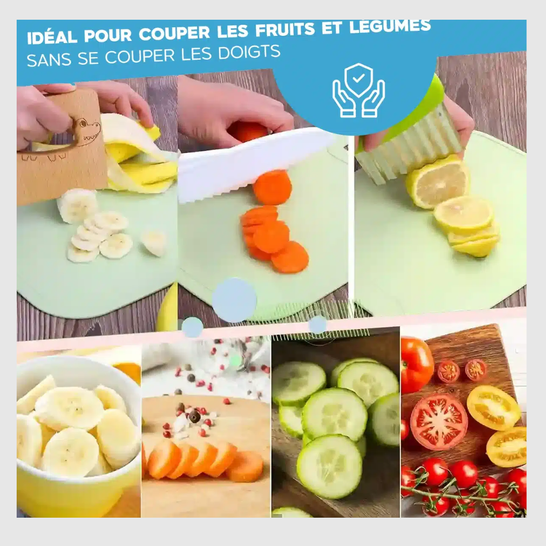 Couteaux Enfant – Kit de Cuisine 13 pièces