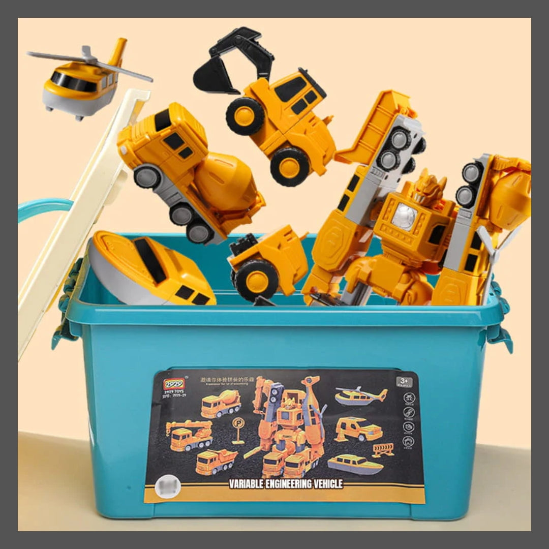 Jouet assemblé de voiture d'ingénierie à transformation magnétique