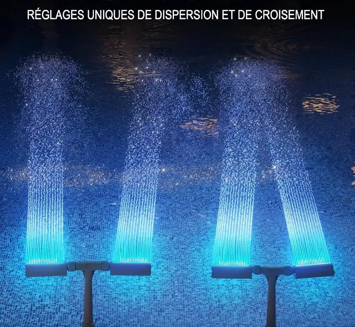 LumiPlouf™ – Fontaine Solaire à LED pour Piscine.