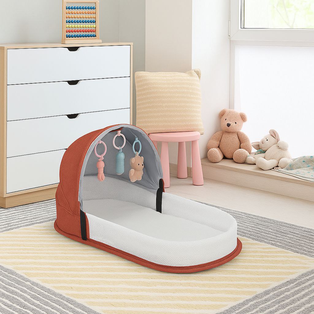 Nidzy™ – Le lit bébé nomade qui se plie en 1 seconde pour des siestes partout, tout en douceur
