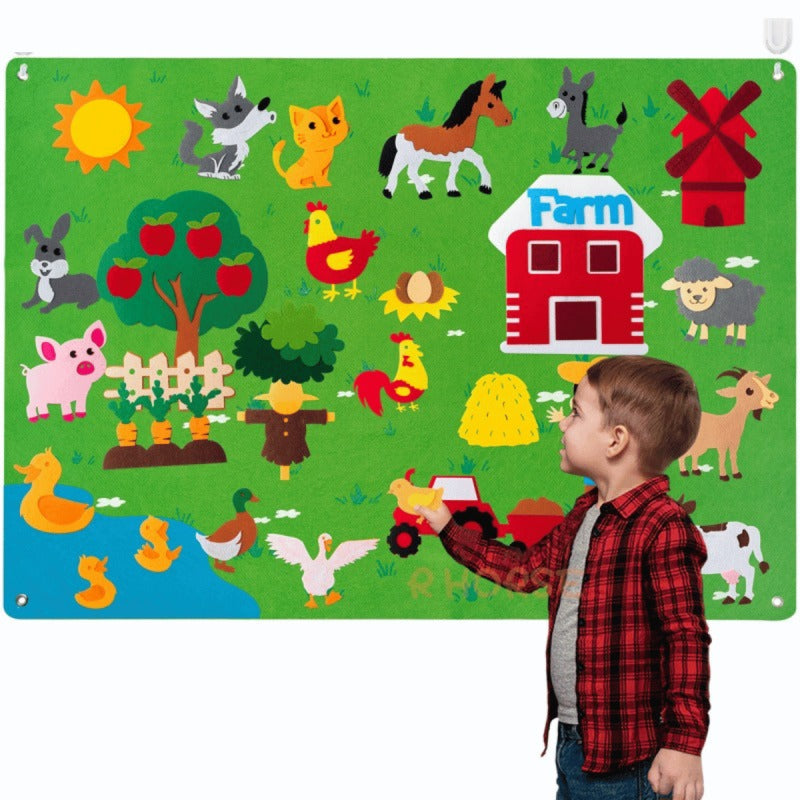 Tableau en feutre pour enseigner aux enfants BERDA™