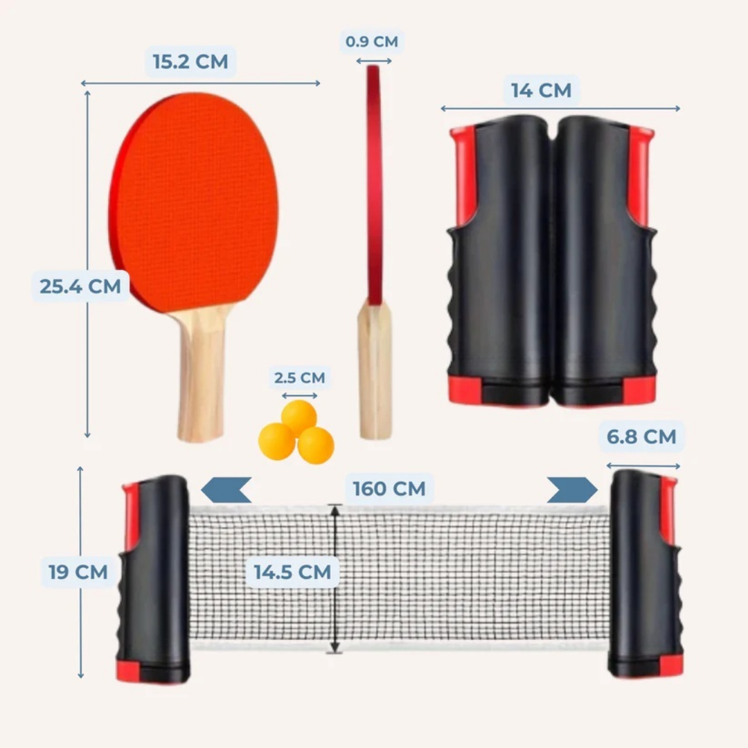 FlexiPing™ – Ensemble de Ping-Pong Rétractable