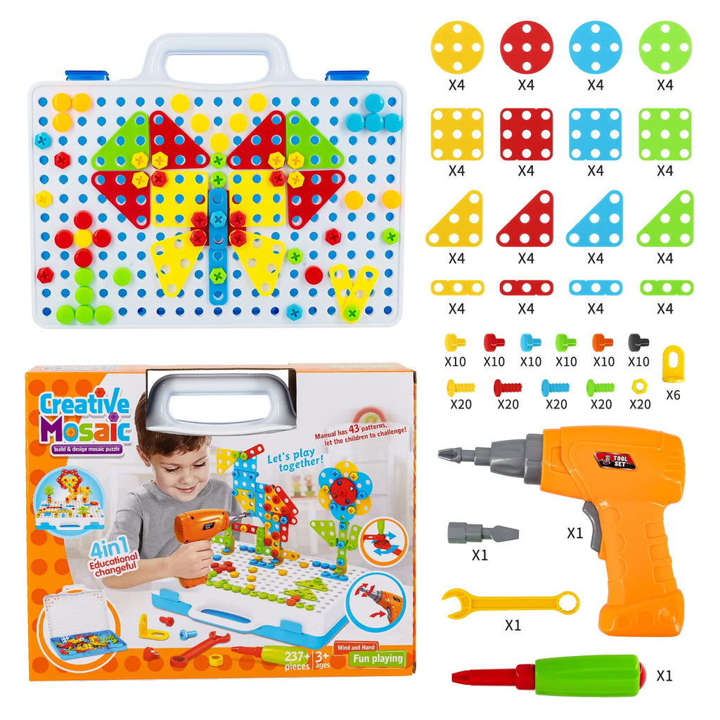 Jeu de plateau à vis en mosaïque 3D pour enfants