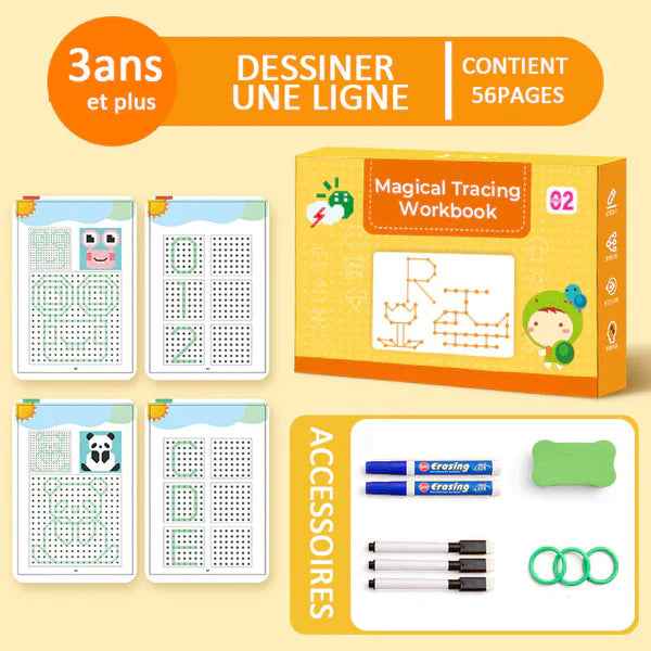 ENSEMBLE DE CAHIERS DE TRAÇAGE MAGIQUES