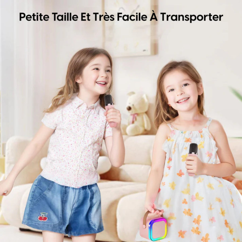 KaraokéCube™ – Enceinte Bluetooth 3-en-1 pour des Soirées Inoubliables