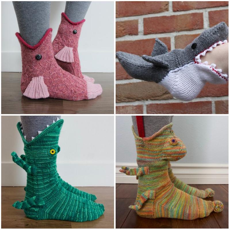 Chaussettes Tricotées Mignonnes en Forme d'Animaux