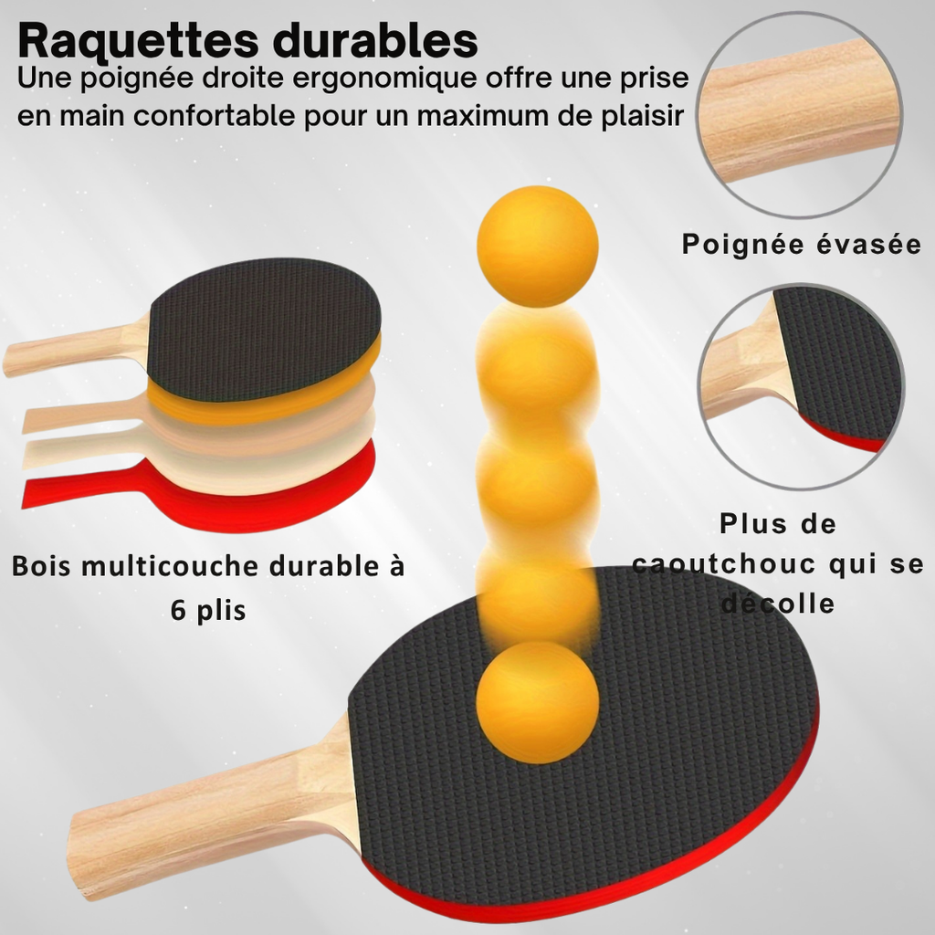 FlexiPing™ – Ensemble de Ping-Pong Rétractable