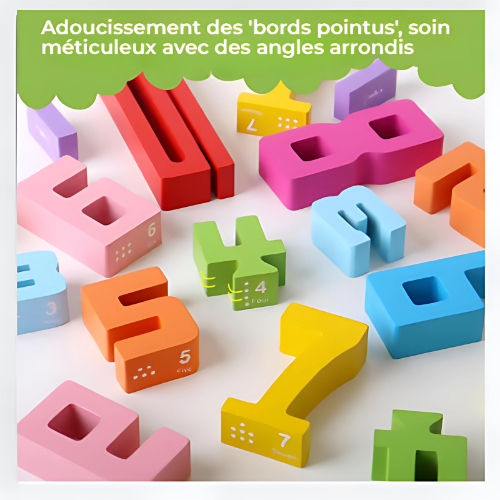 Blocs de nombres en bois inspirés de Montessori – Libérez le potentiel de votre enfant !
