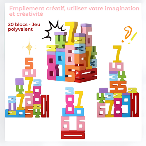 Blocs de nombres en bois inspirés de Montessori – Libérez le potentiel de votre enfant !