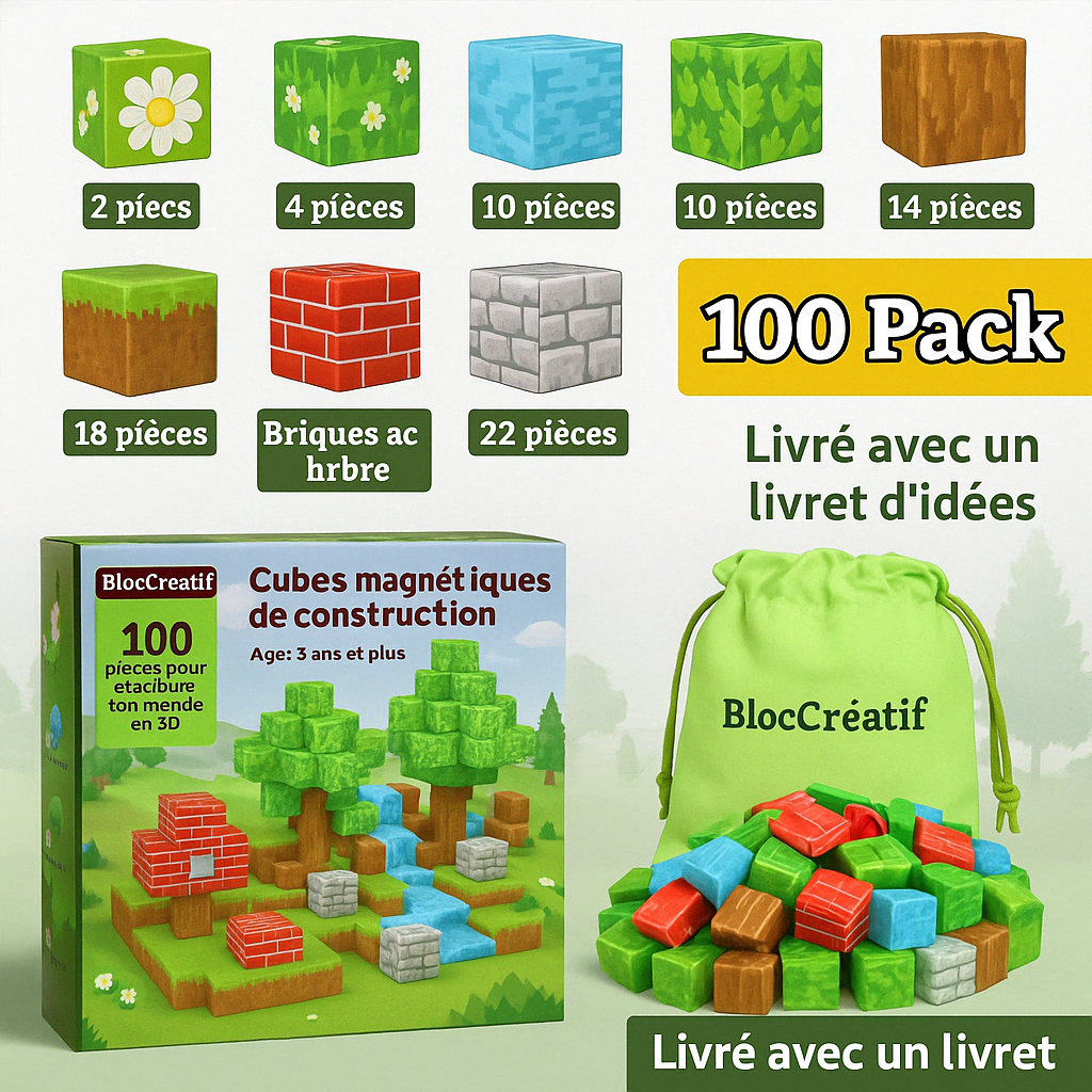 BlocCréatif – Blocs Magnétiques de Construction