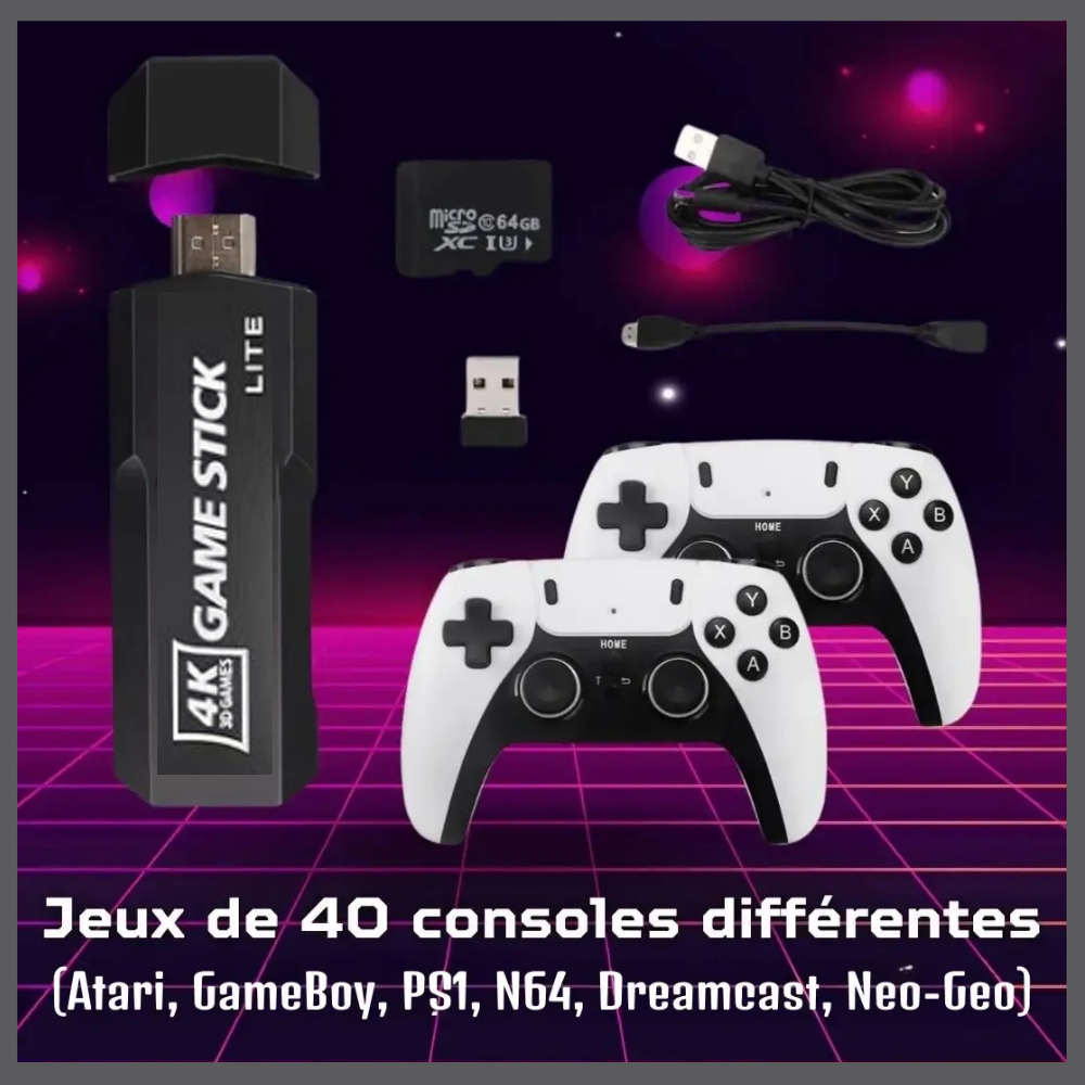 Console Rétro HD 4K + 2 Manettes 🎮✨