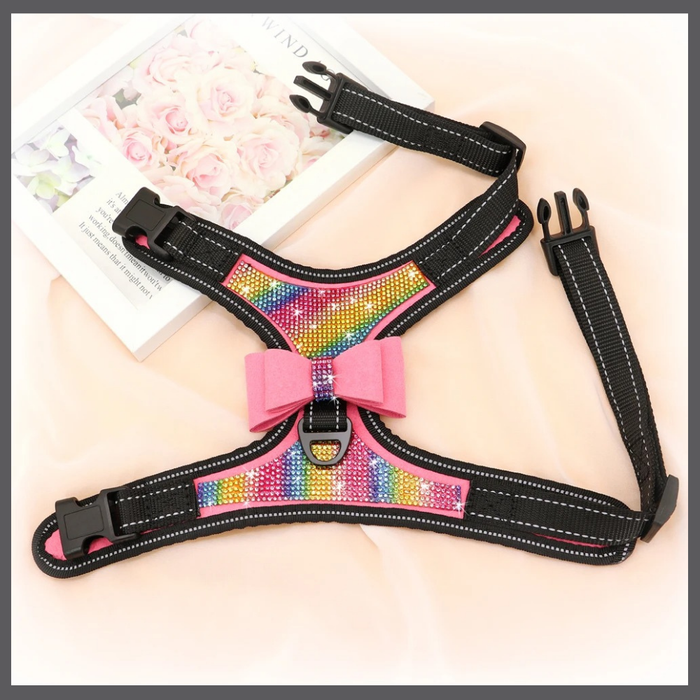 Harnais Bling pour Chien avec Nœud
