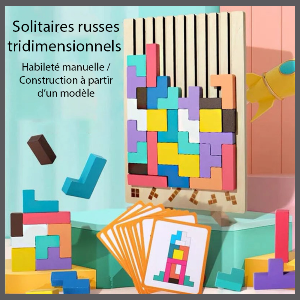 Tetris Montessori en bois