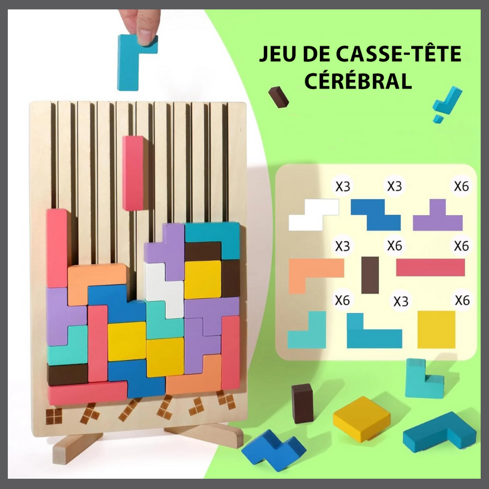 Tetris Montessori en bois