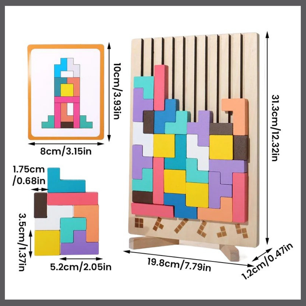 Tetris Montessori en bois