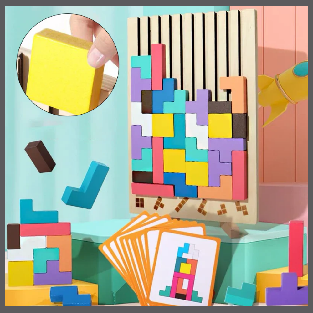 Tetris Montessori en bois