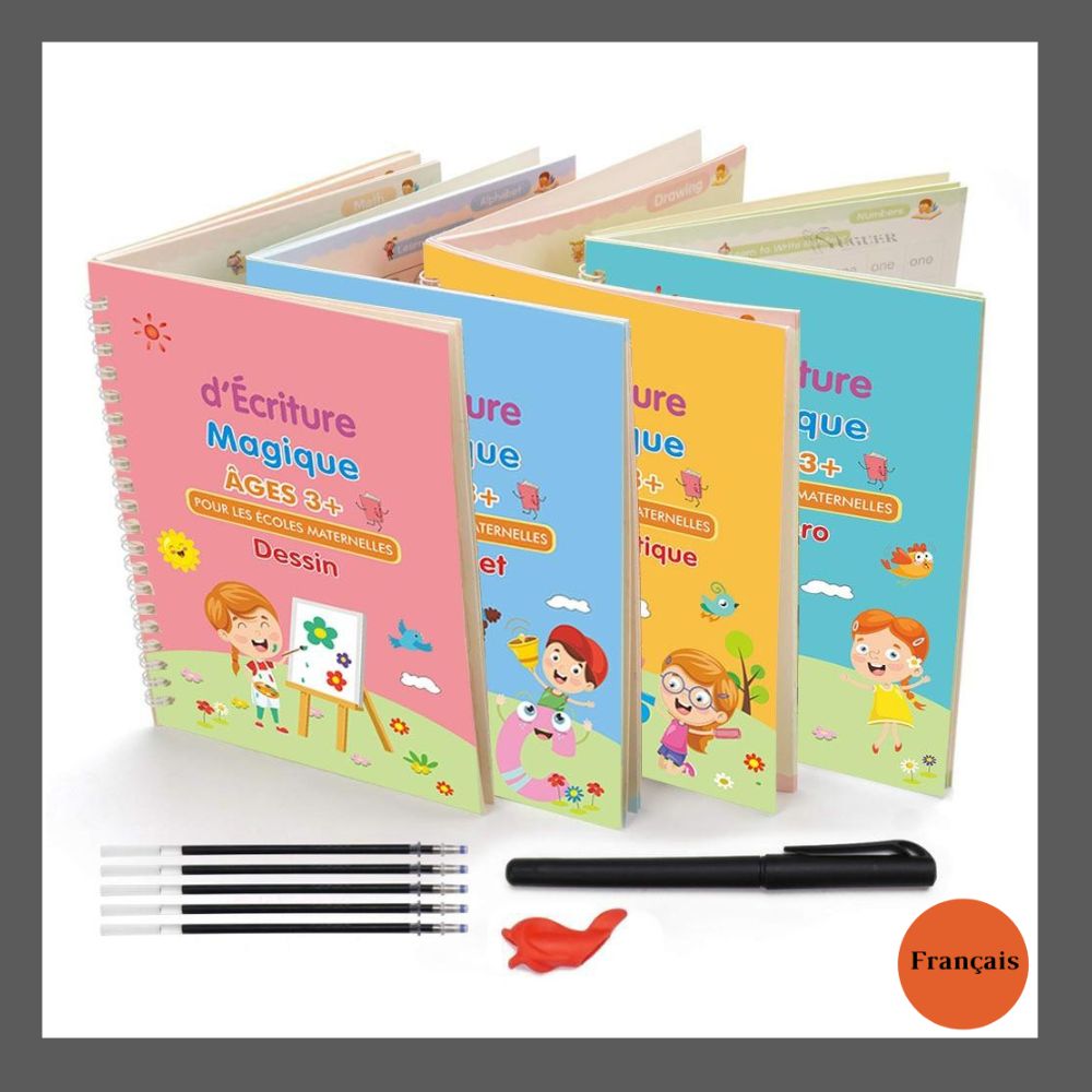Cahier d'écriture calligraphie ((4 livres))