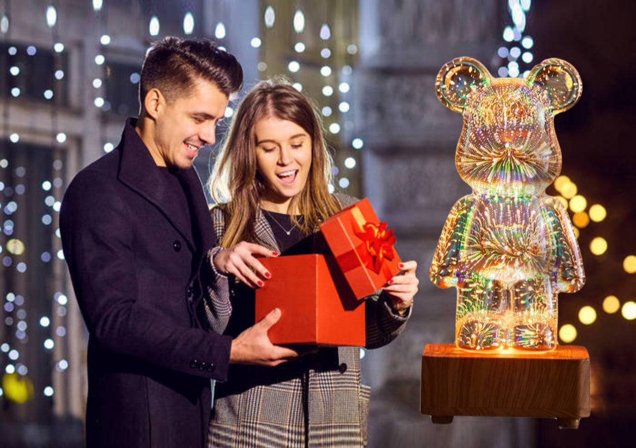 OURS 3D FEU D'ARTIFICE │ LUMIÈRE DÉCORATIVE COLORÉE