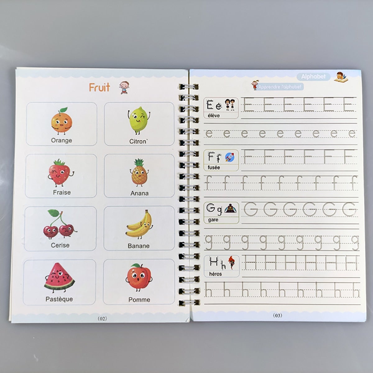 Cahier d'écriture calligraphie ((4 livres))