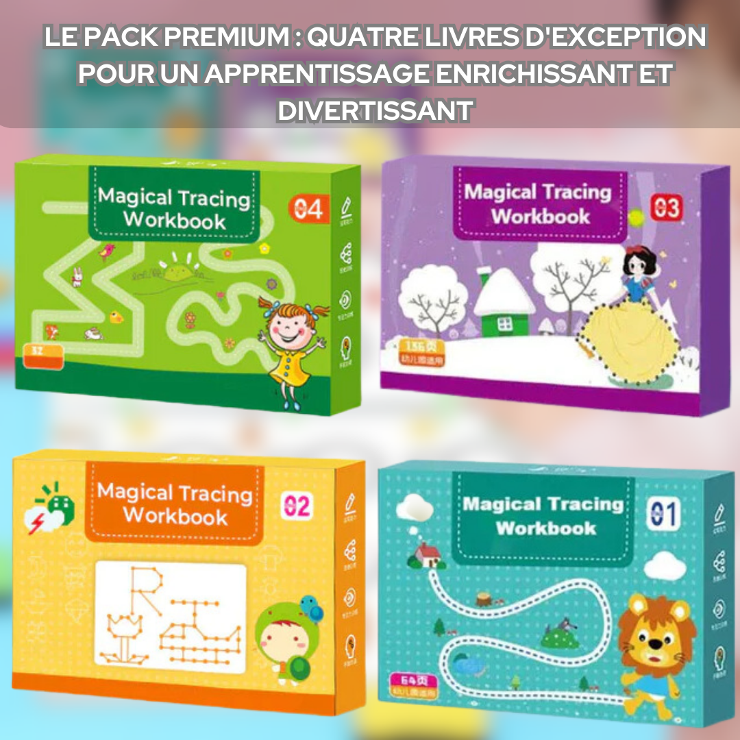 ENSEMBLE DE CAHIERS DE TRAÇAGE MAGIQUES