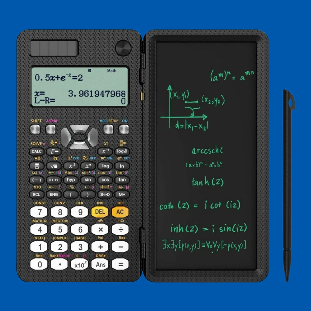 Calculatrice scientifique solaire avec bloc-notes LCD