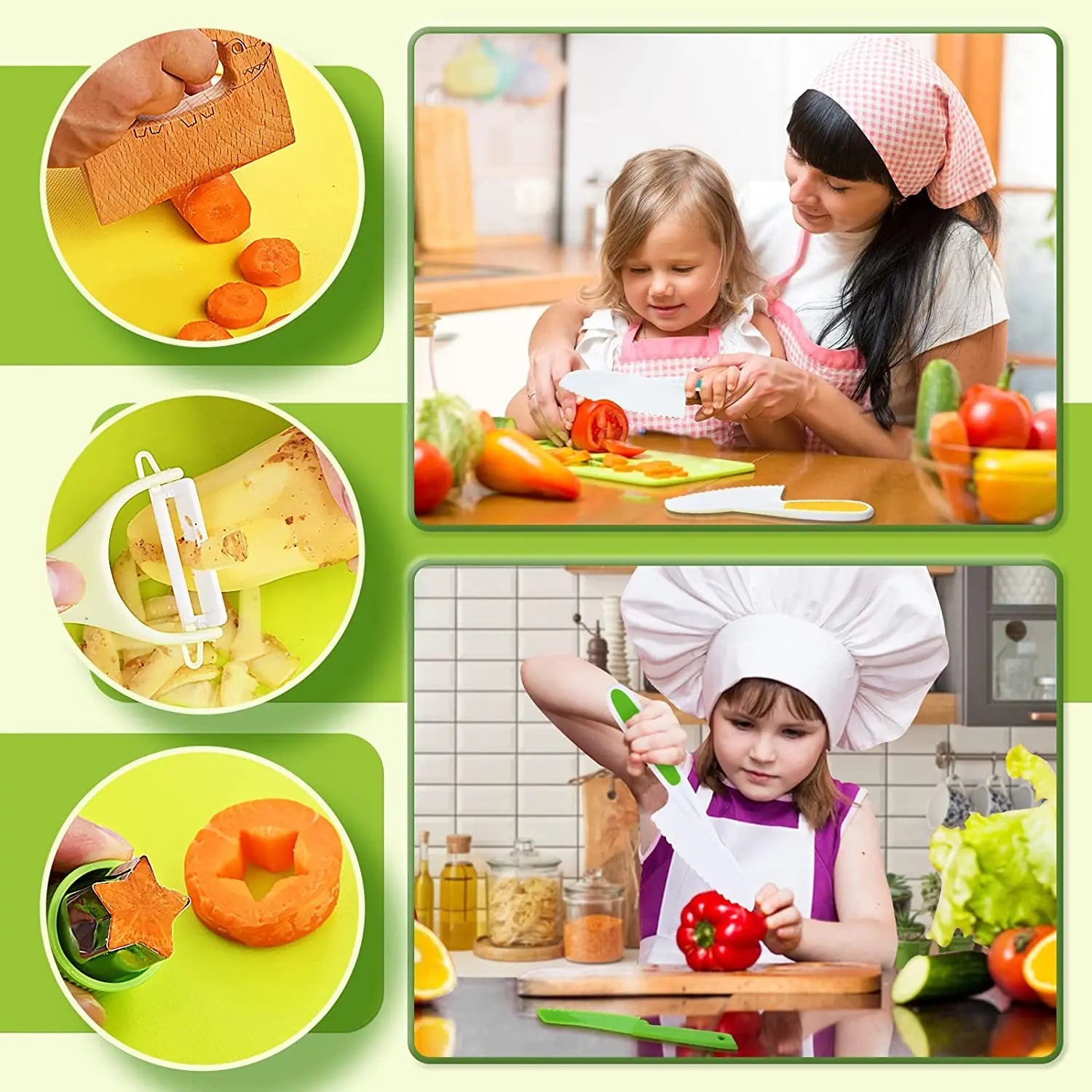 Outils de cuisine Montessori pour les tout-petits et les enfants