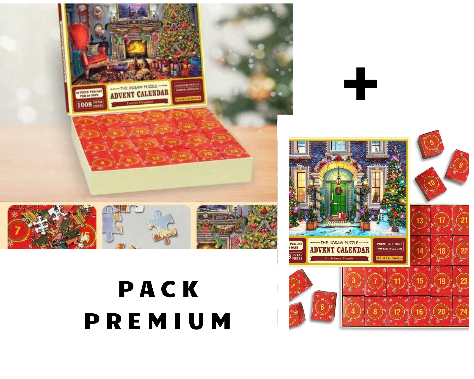 Boîte aveugle puzzle de Noël surprise 24 jours