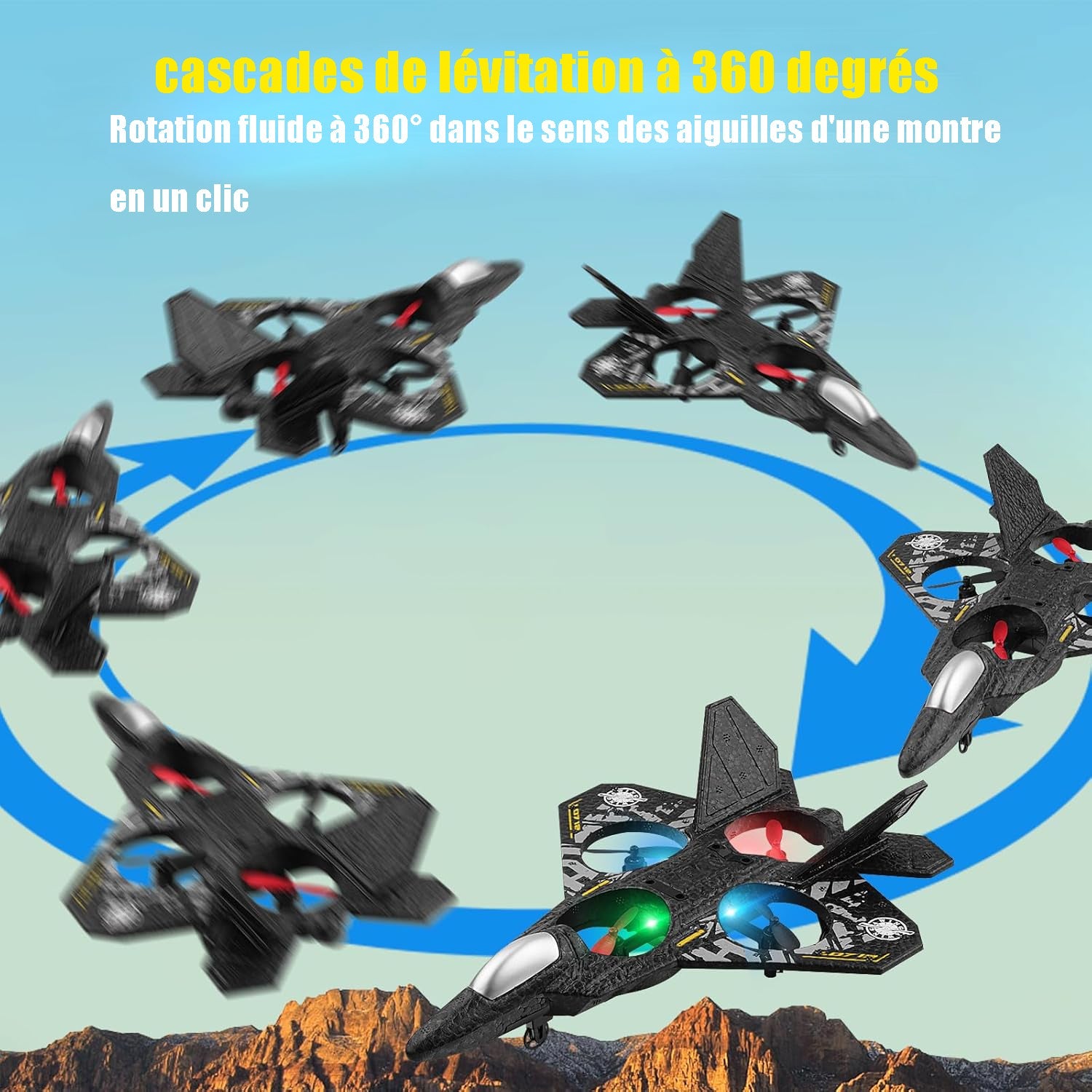 Avion RC L0712 – Avion Télécommandé à Détection de Gravité en Mousse EPP Légère