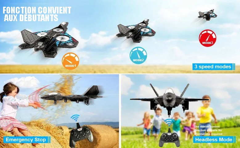 Avion RC L0712 – Avion Télécommandé à Détection de Gravité en Mousse EPP Légère