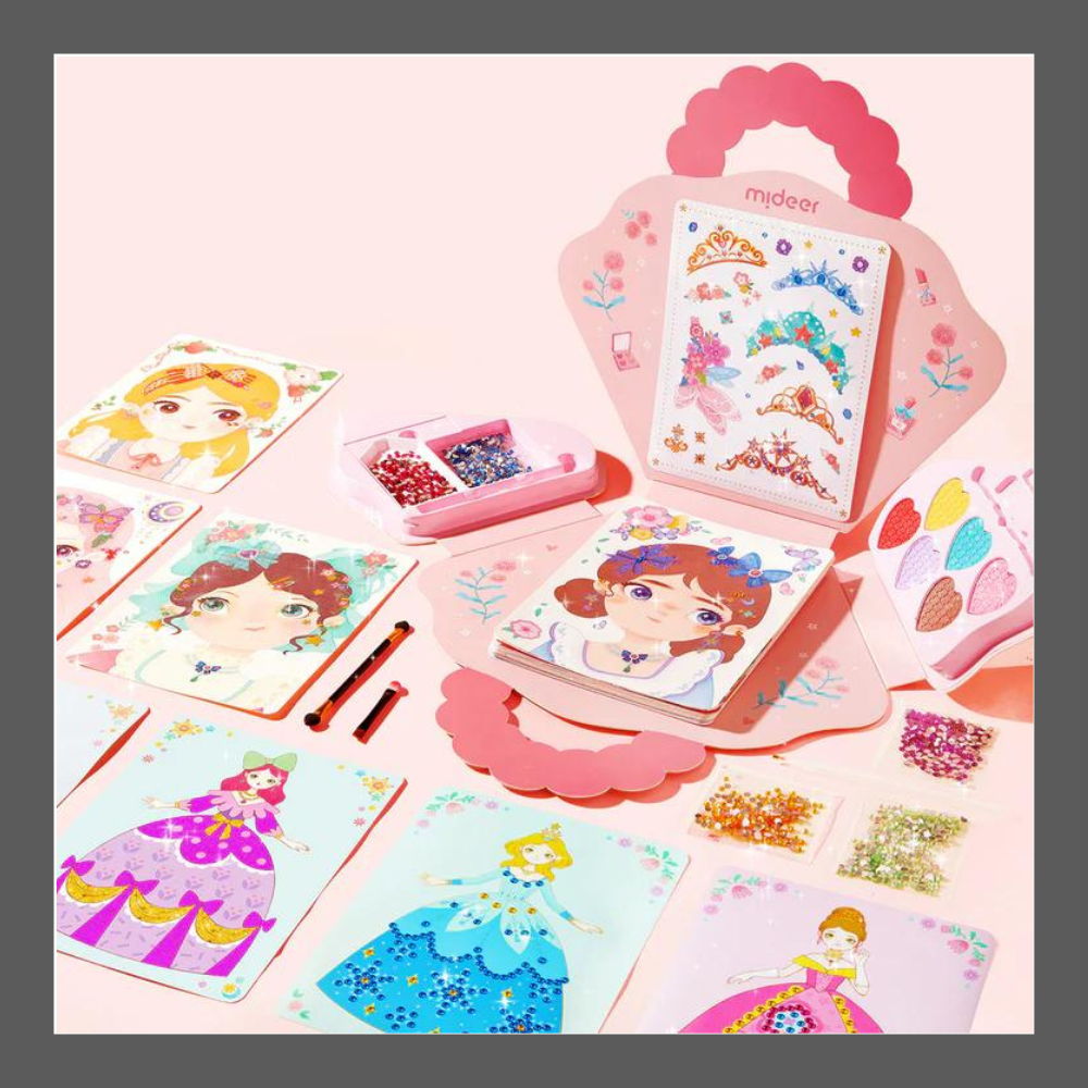 Coffret de jeu d'habillage 3 en 1 : maquillage de princesse fantastique