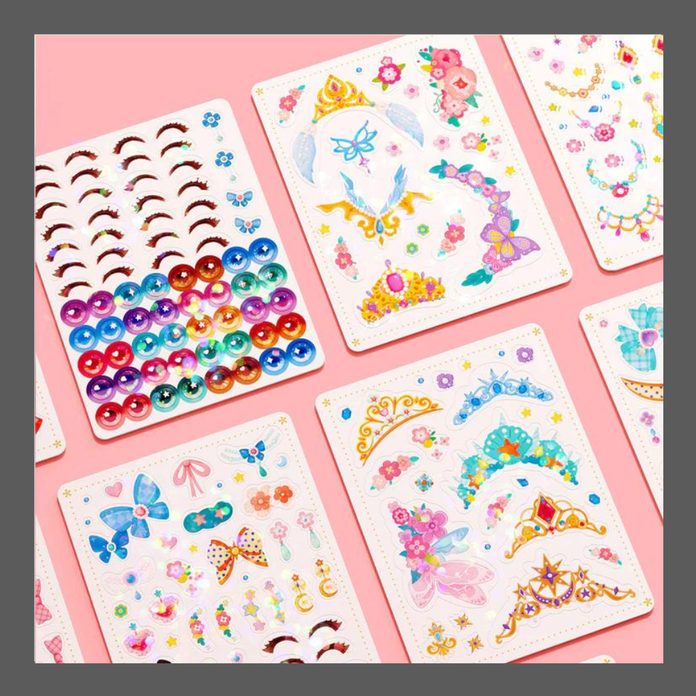 Coffret de jeu d'habillage 3 en 1 : maquillage de princesse fantastique