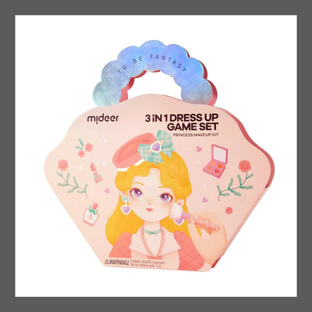 Coffret de jeu d'habillage 3 en 1 : maquillage de princesse fantastique