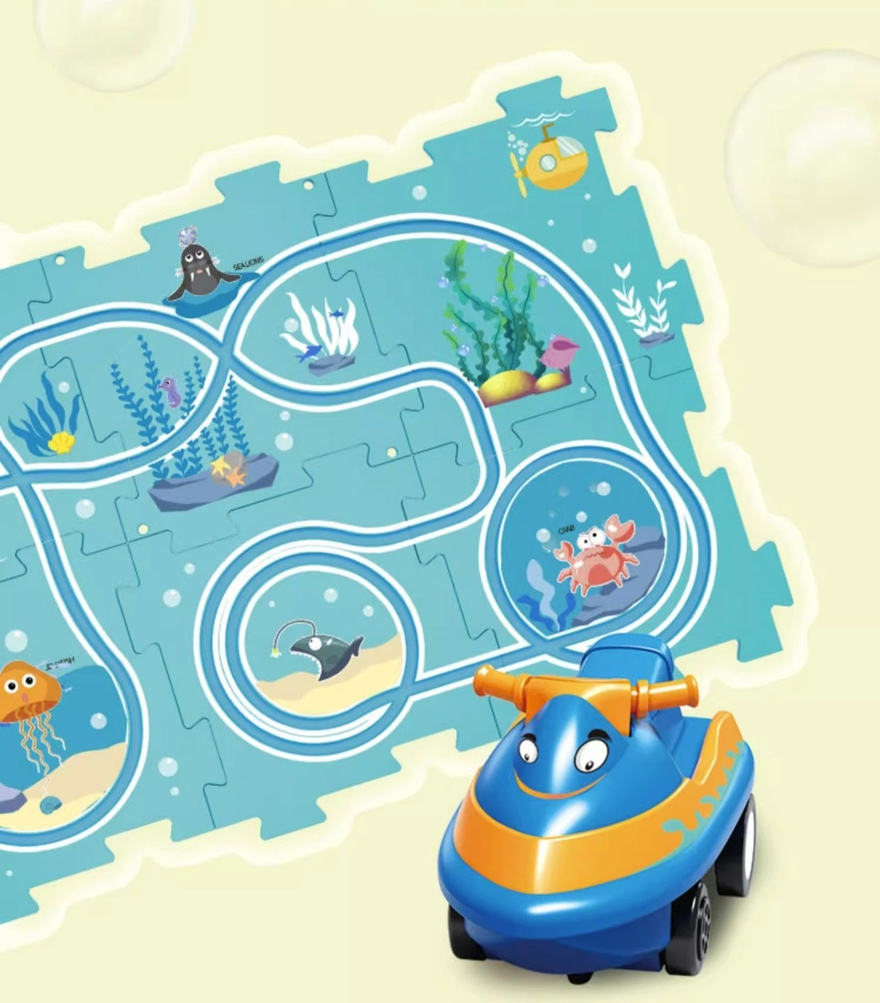 Piste de route incurvée pour enfants