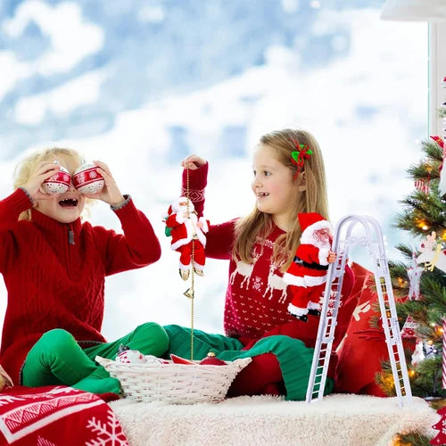 Jouets musicaux électriques du Père Noël grimpant à la cheminée