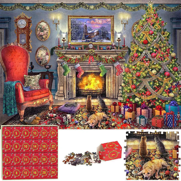 Boîte aveugle puzzle de Noël surprise 24 jours