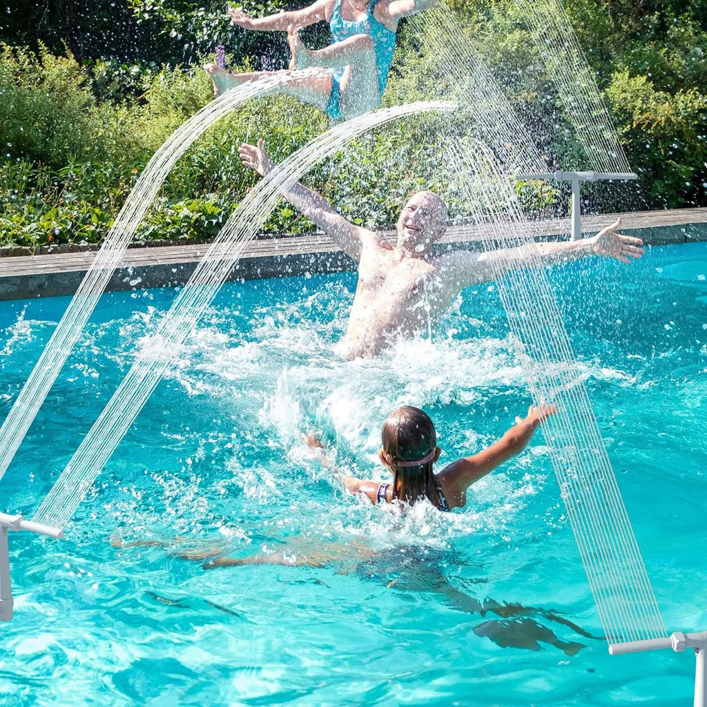 LumiPlouf™ – Fontaine Solaire à LED pour Piscine.