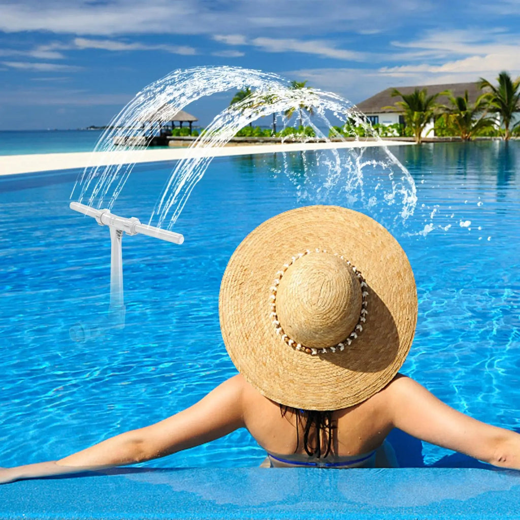 LumiPlouf™ – Fontaine Solaire à LED pour Piscine.