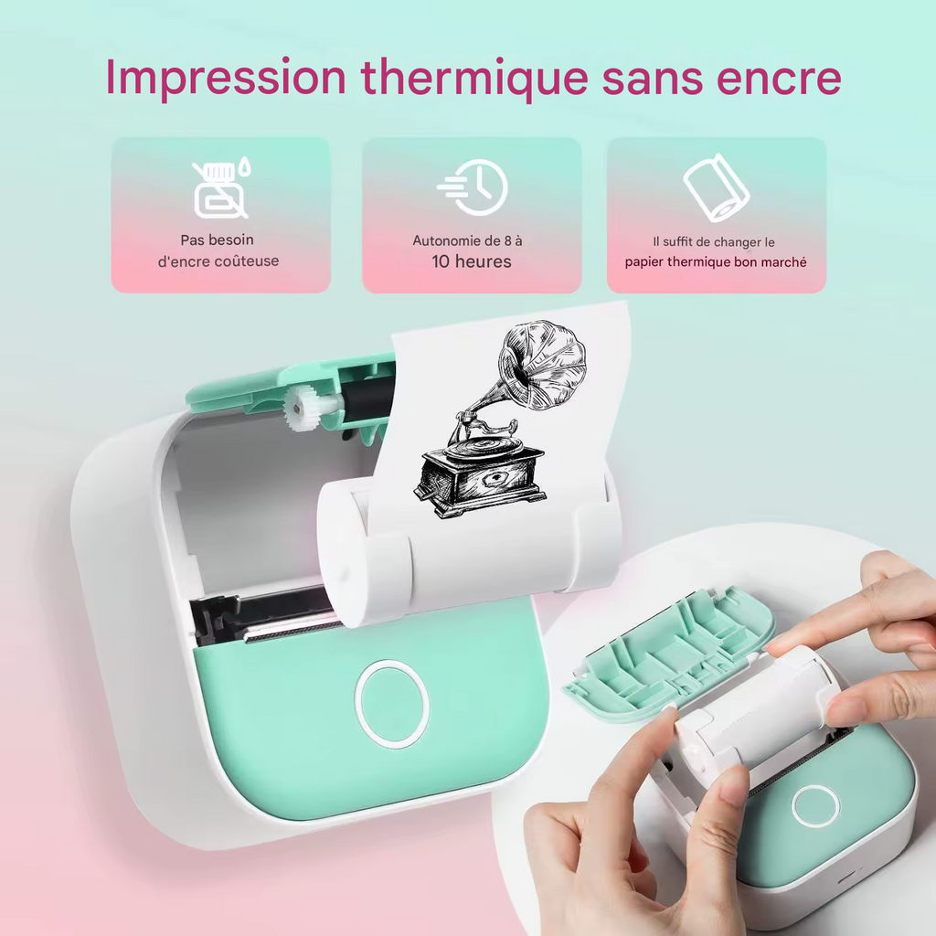 SnapPrint™ – La Mini-Imprimante Portable Sans Encre