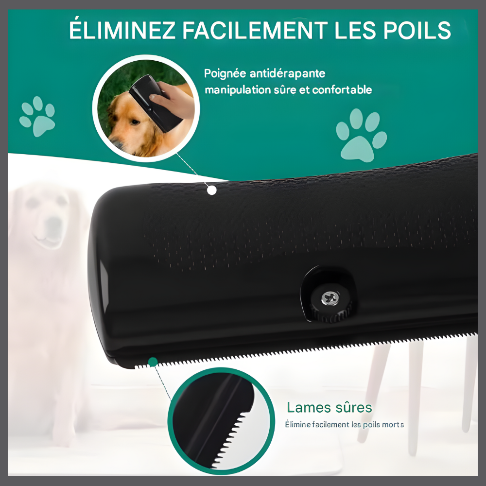GroomPro™ 2.0 – Brosse de Toilettage Révolutionnaire pour Chiens et Chats