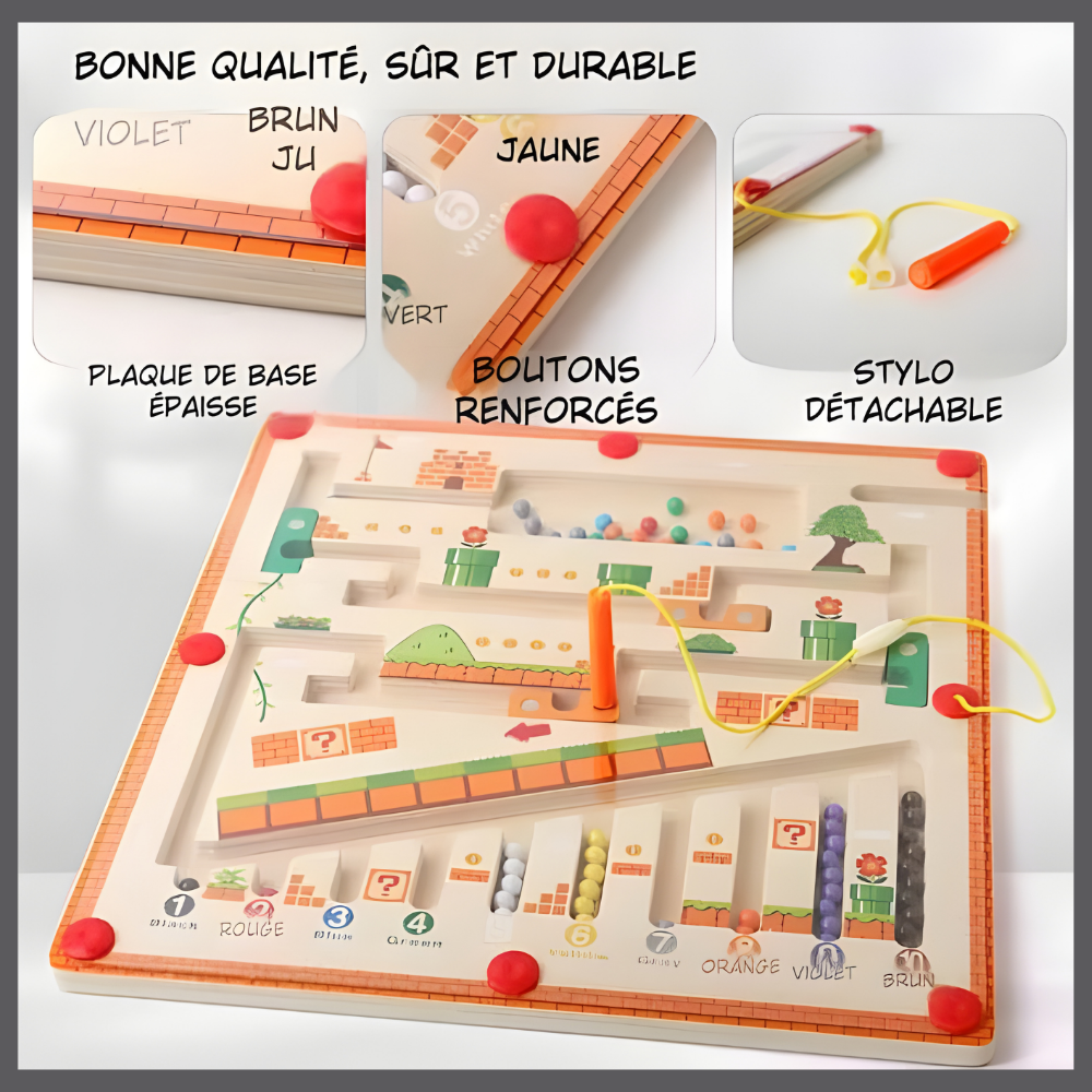 MazeMag™ – Labyrinthe Magnétique Montessori pour Petites Mains Curieuses