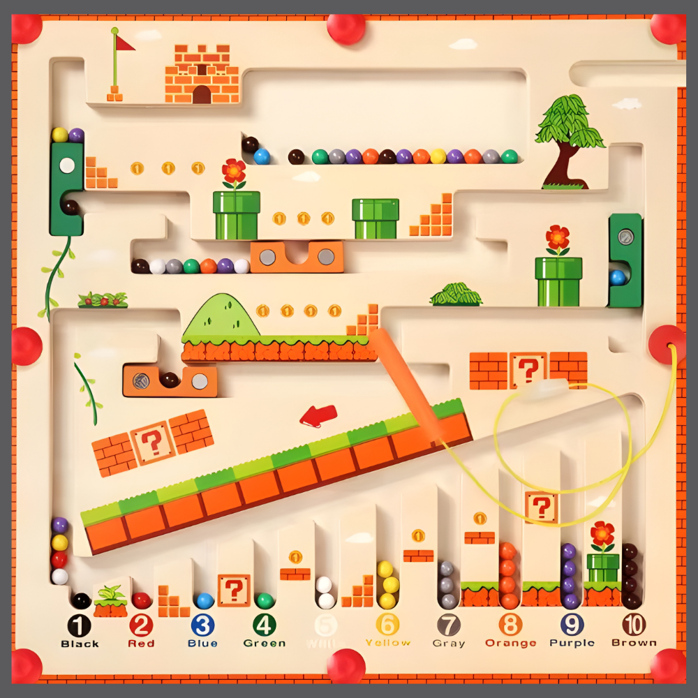 MazeMag™ – Labyrinthe Magnétique Montessori pour Petites Mains Curieuses