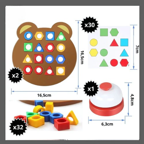 Jeu d'Association Formes et Couleurs | Puzzmatch™ (Pack Duo)