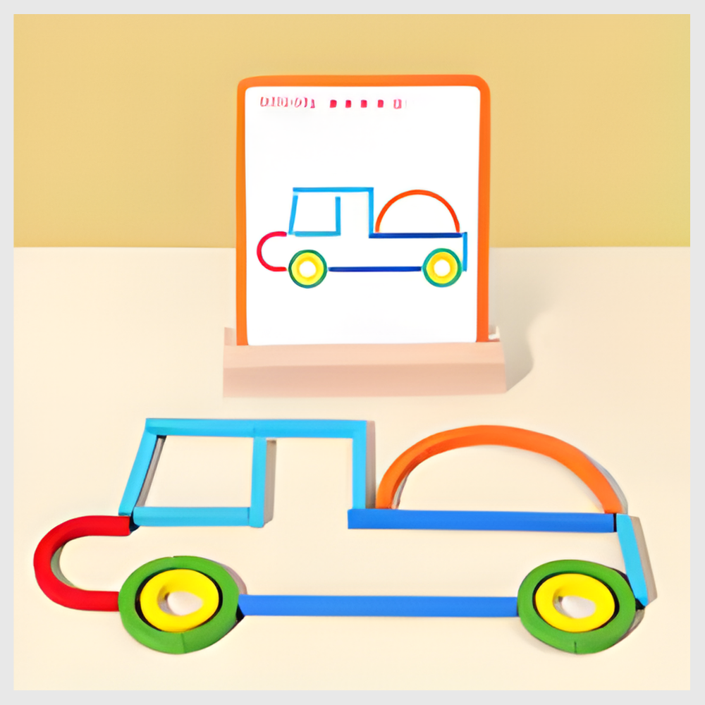 Jeu Éducatif Montessori – Bâtonnets & Anneaux Créatifs